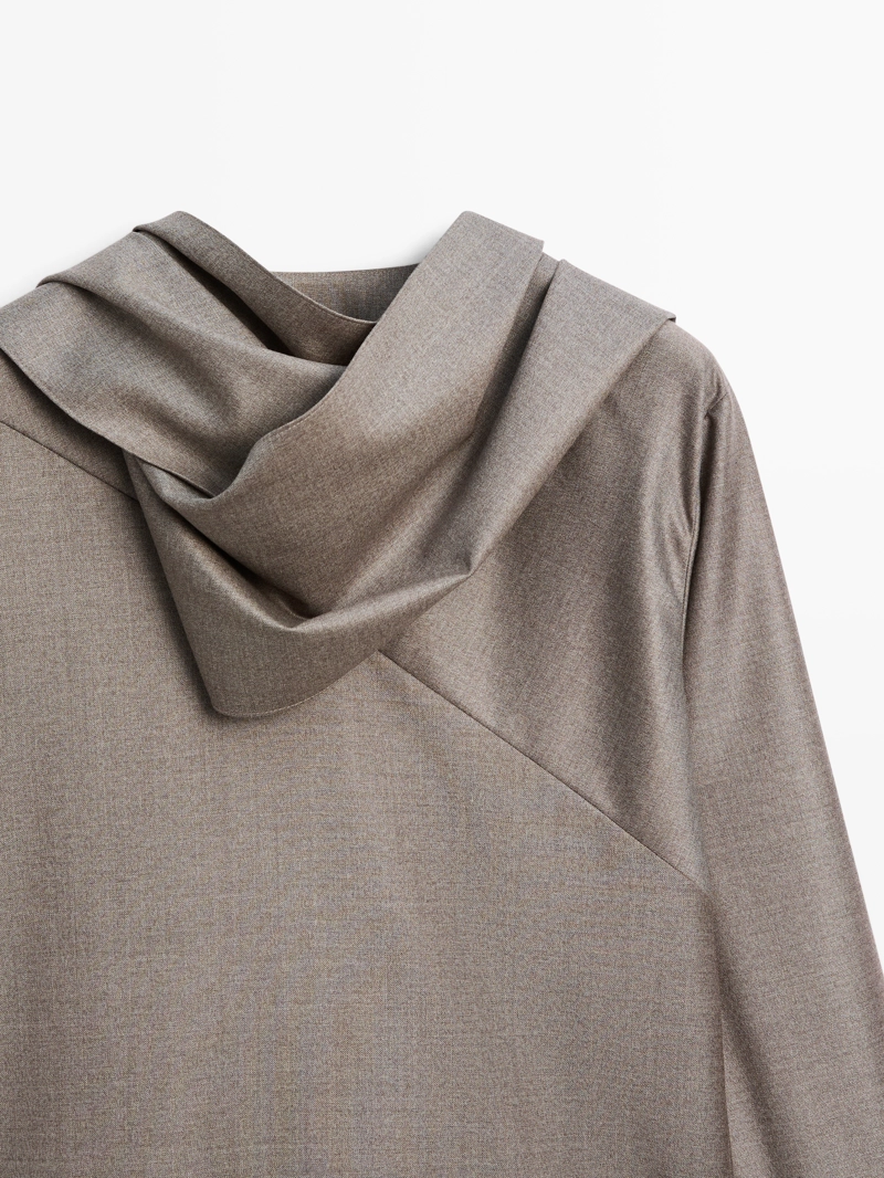 Блузка с завязкой на шее - limited