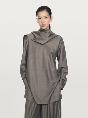 Блузка с завязкой на шее - LIMITED- Заказать в России