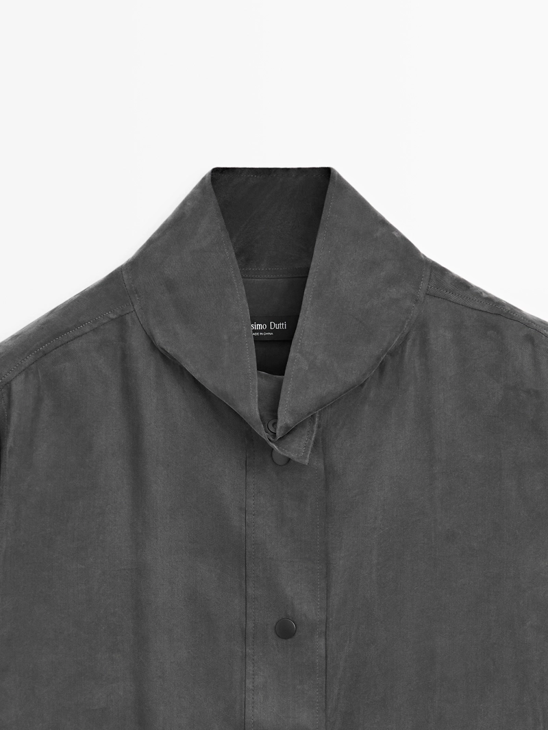 Рубашка с потайными кнопками