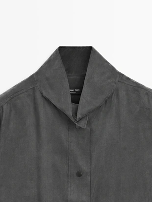 Рубашка с потайными кнопками- Заказать в России