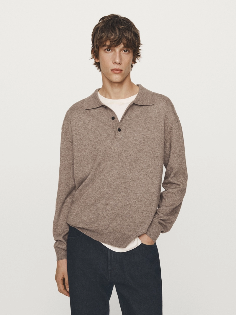 Свитер из смесовой шерсти йака