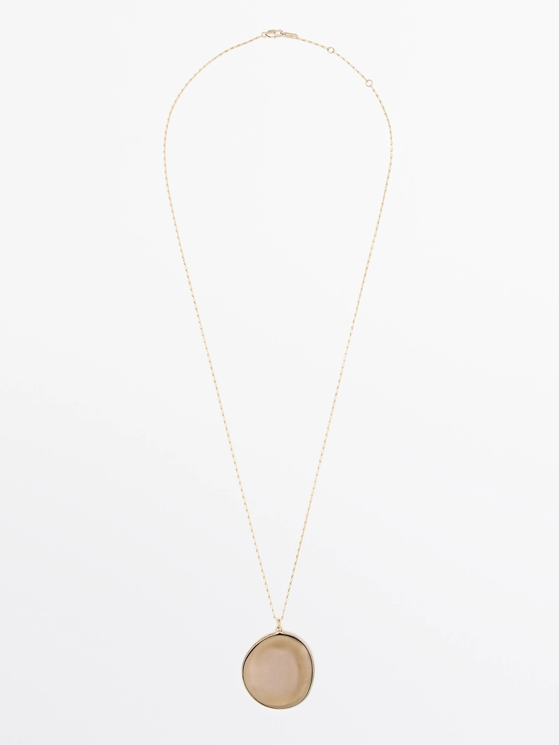 Ожерелье с подвеской из прозрачного камня