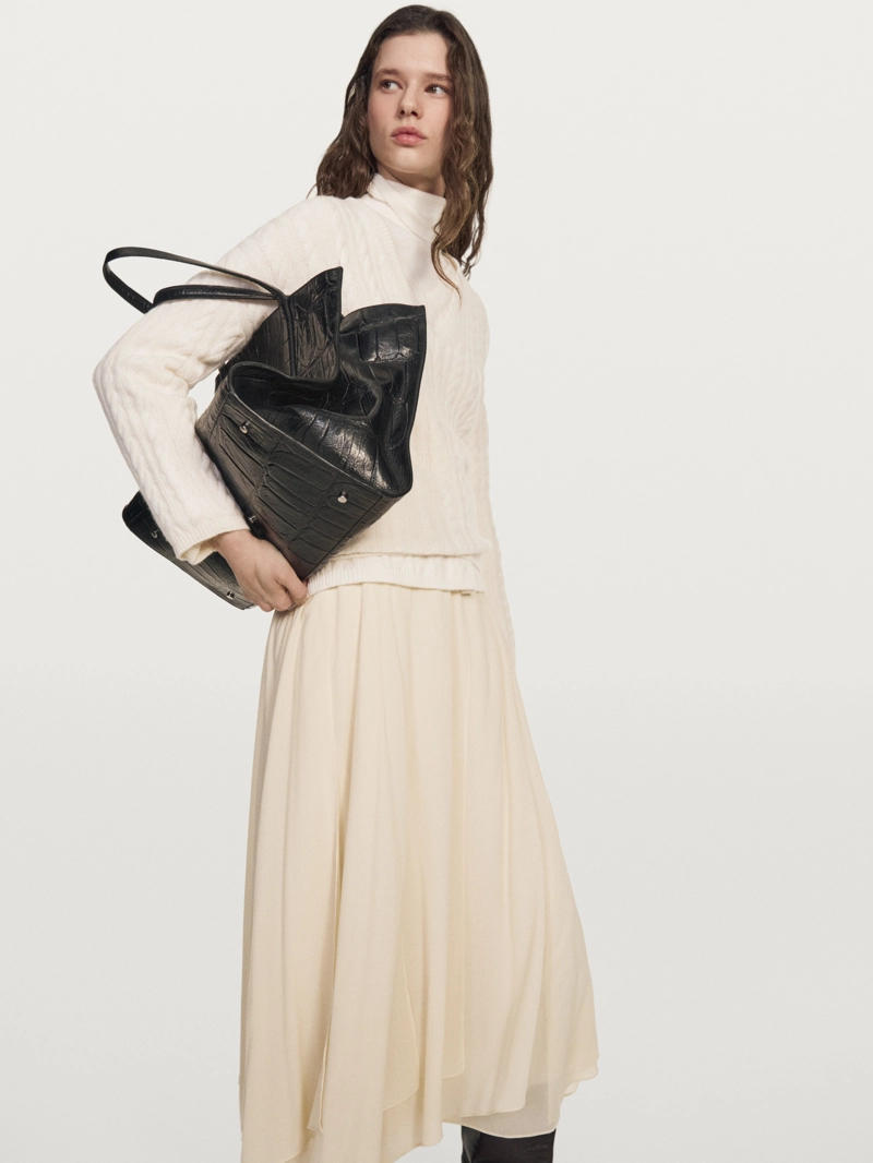 Юбка миди с оборками