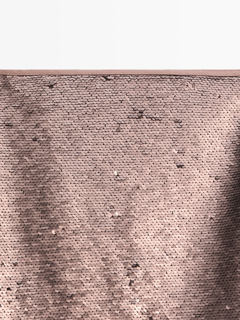 Юбка короткая матовая с пайетками