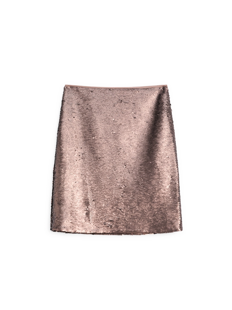 Юбка короткая матовая с пайетками