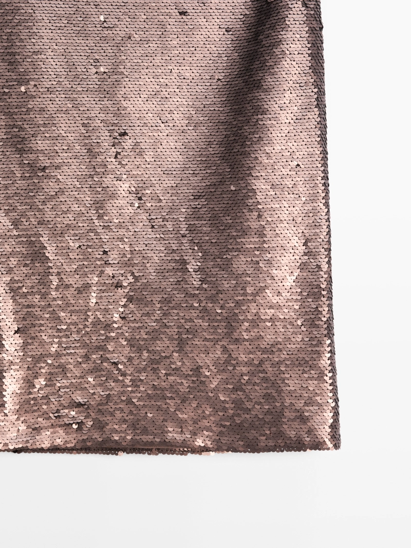 Юбка короткая матовая с пайетками