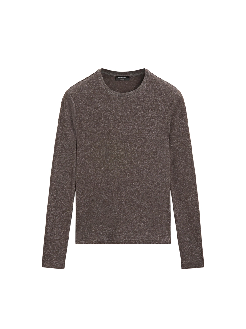 Футболка с длинным рукавом и металлическим оттенком