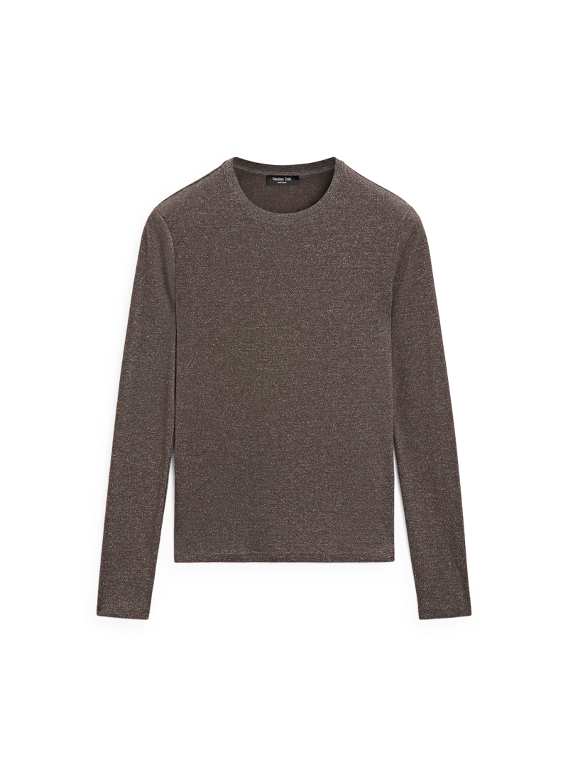 Футболка с длинным рукавом и металлическим оттенком