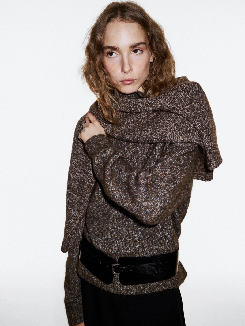 Кожаный пояс-шнур с квадратной пряжкой