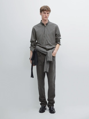 Рубашка в клетку с регулярной посадкой- Заказать в России