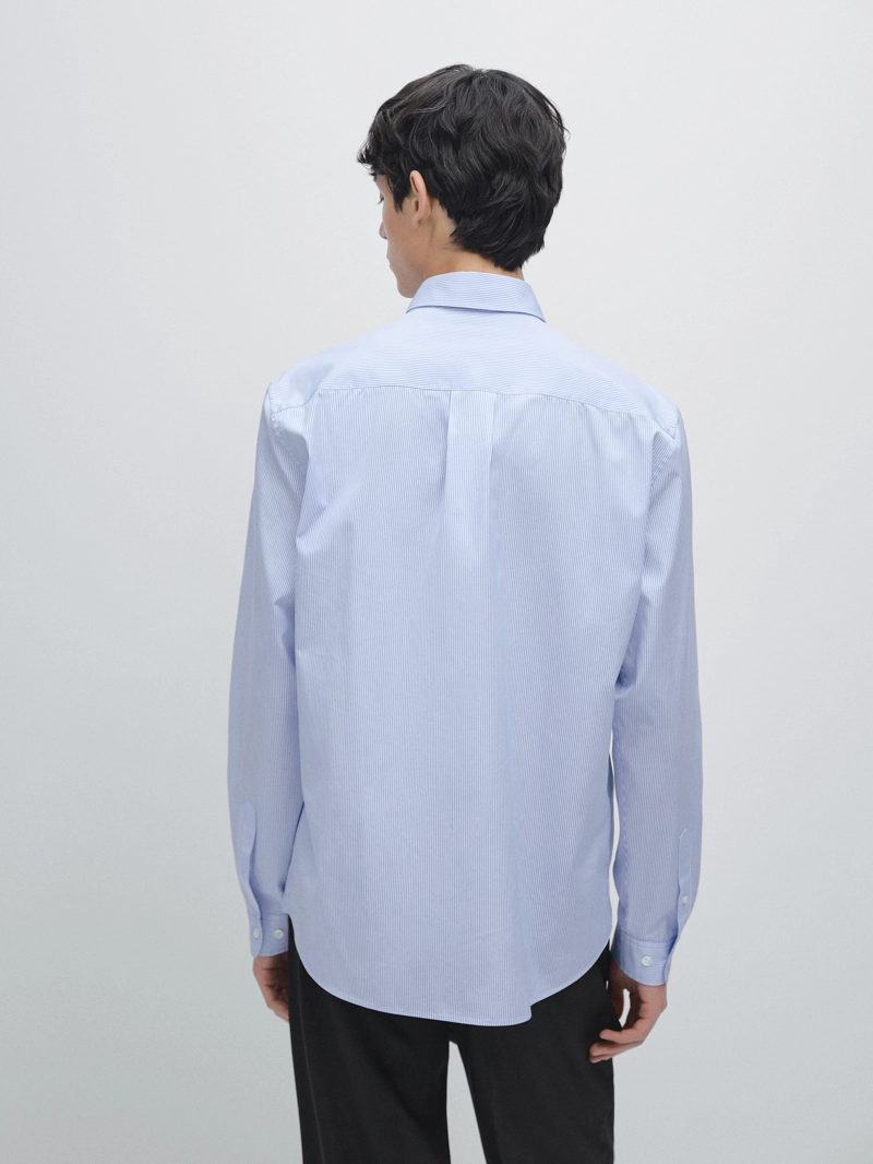 Рубашка с прямым кроем в полоску