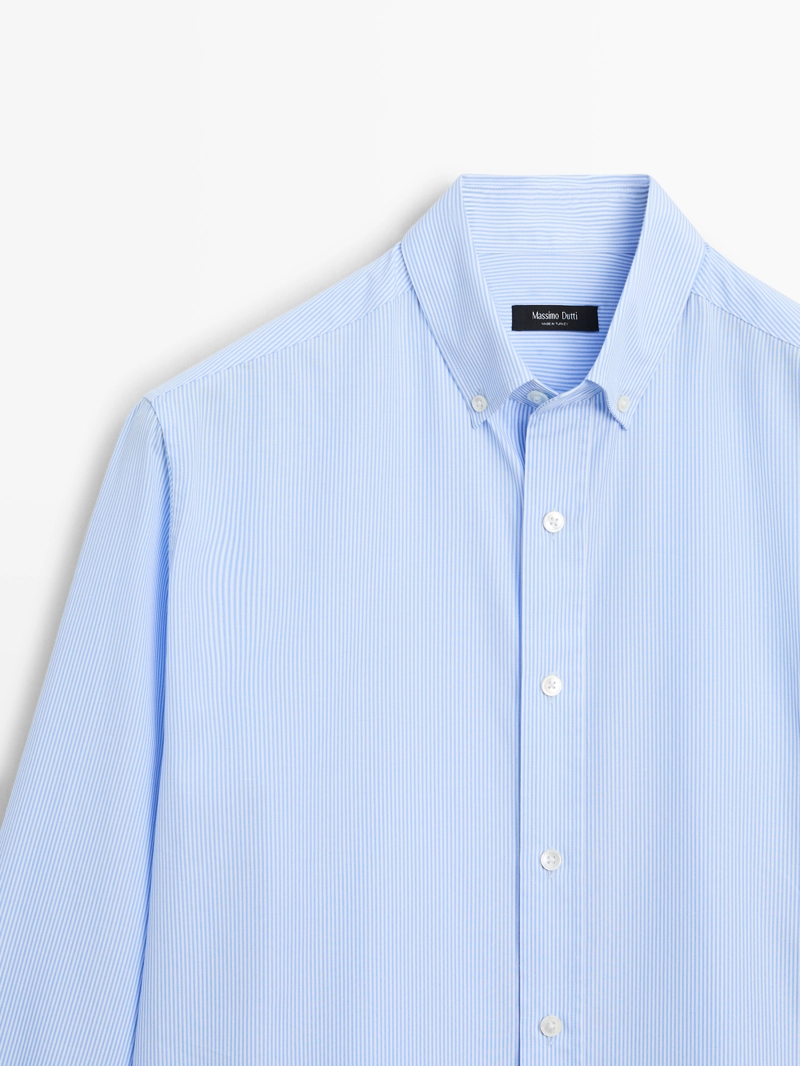 Рубашка с прямым кроем в полоску