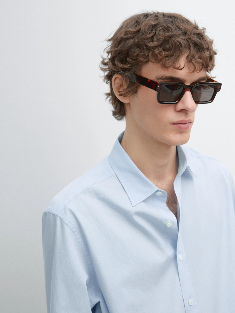 Рубашка в полоску regular fit