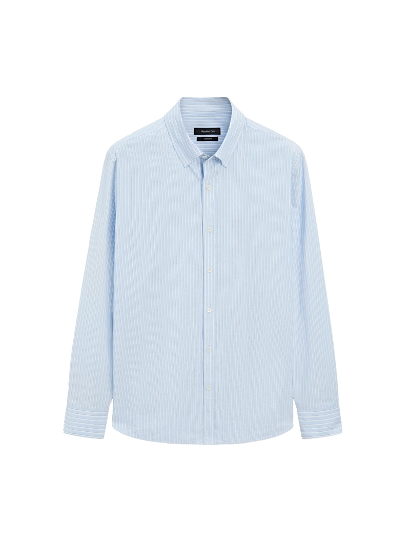 Рубашка из полосатого поплина с регулярной посадкой