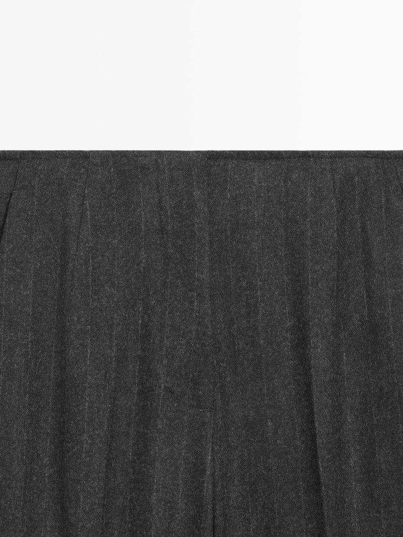 Полосатые брюки из шерстяной смеси