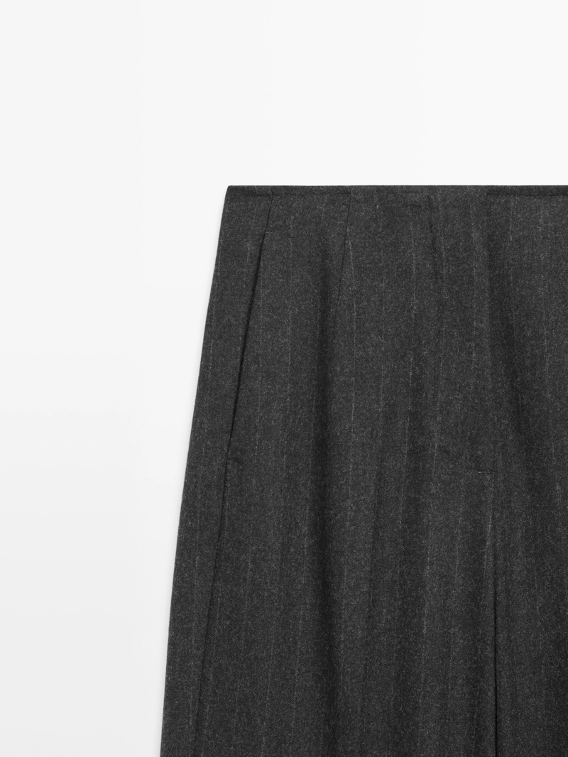 Полосатые брюки из шерстяной смеси