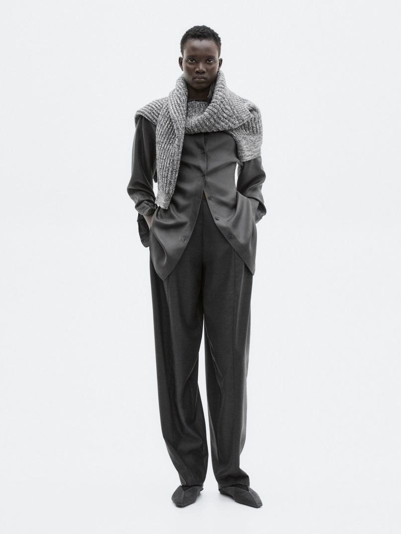 Рубашка из 100% шелка с приталенным силуэтом - limited