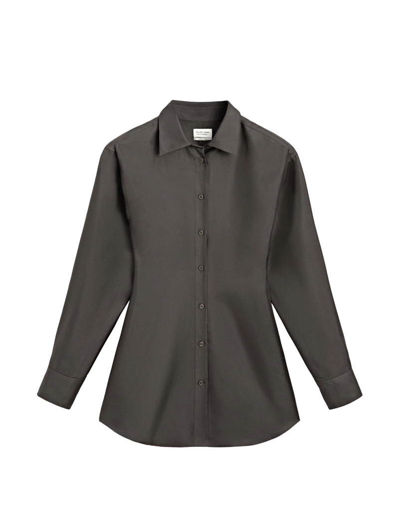 Рубашка из 100% шелка с приталенным силуэтом - limited