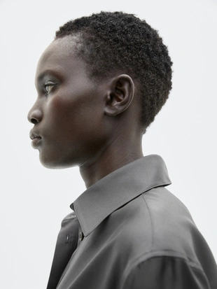 Рубашка из 100% шелка с приталенным силуэтом - LIMITED- Заказать в России