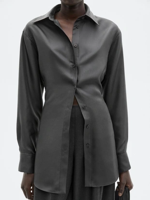 Рубашка из 100% шелка с приталенным силуэтом - LIMITED- Заказать в России