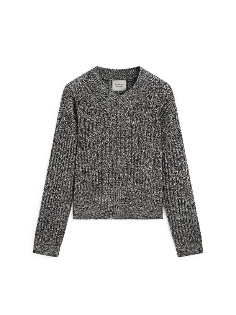 Свитер с ворсом из 100% шерсти - limited