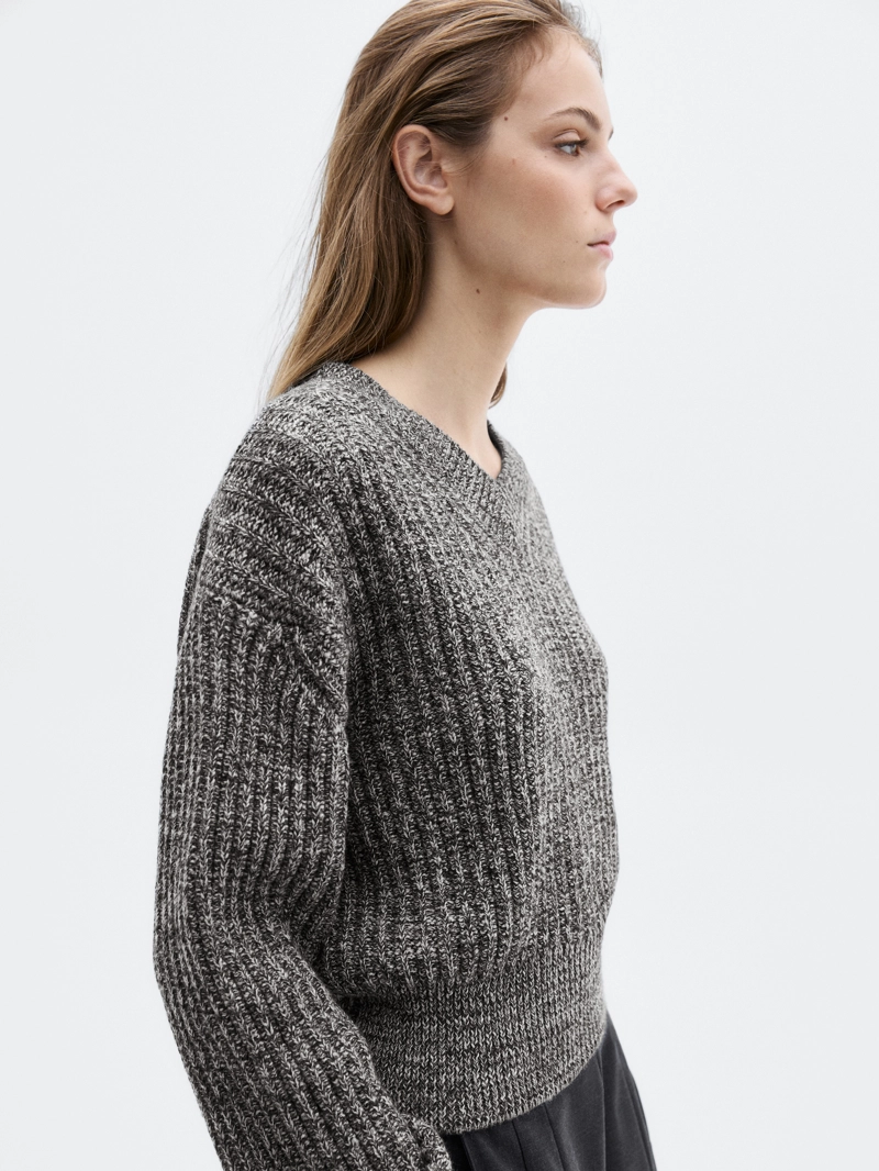 Свитер с ворсом из 100% шерсти - limited