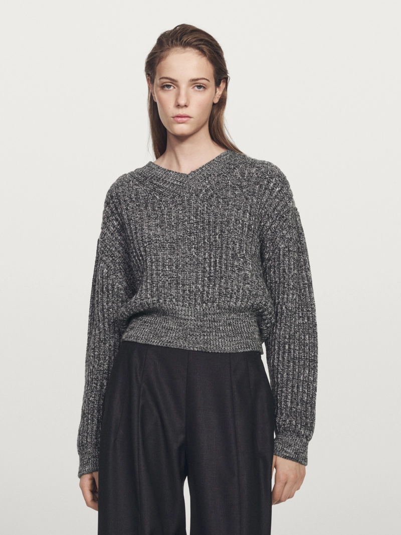 Свитер с ворсом из 100% шерсти - limited