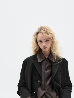 Пальто из 100% шерсти – LIMITED- Заказать в России