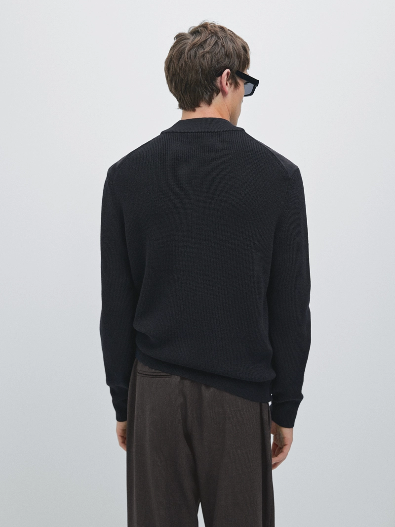 Куртка-бомбер из шерсти и замши