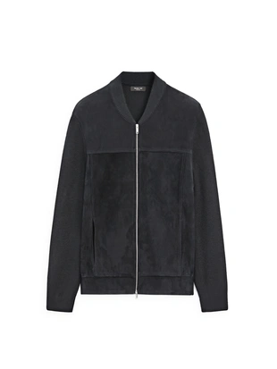 Куртка-бомбер из шерсти и замши- Заказать в России