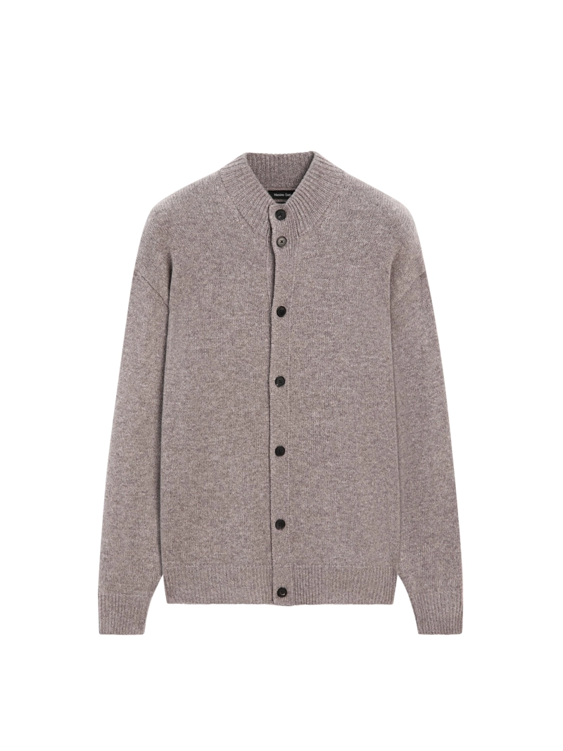 Кардиган с высоким воротником из шерсти