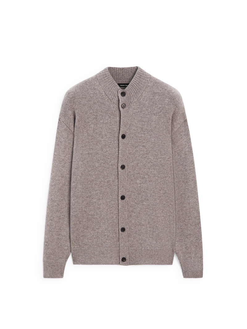 Кардиган с высоким воротником из шерсти