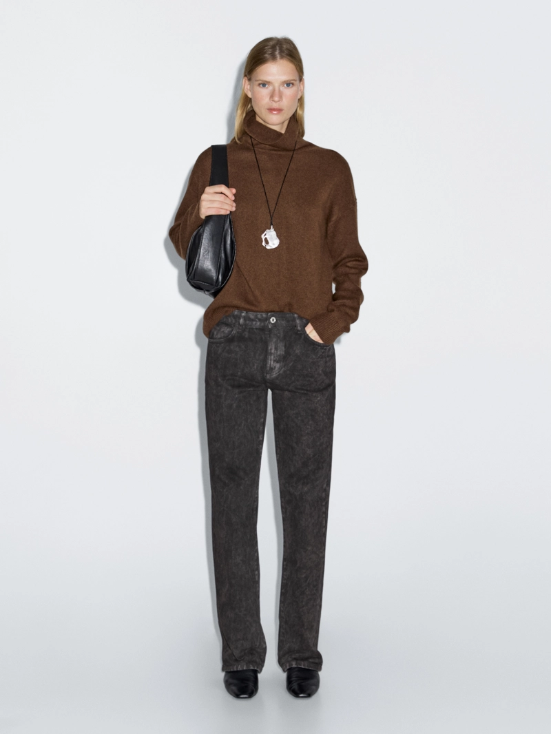 Джинсы regular fit средней посадки