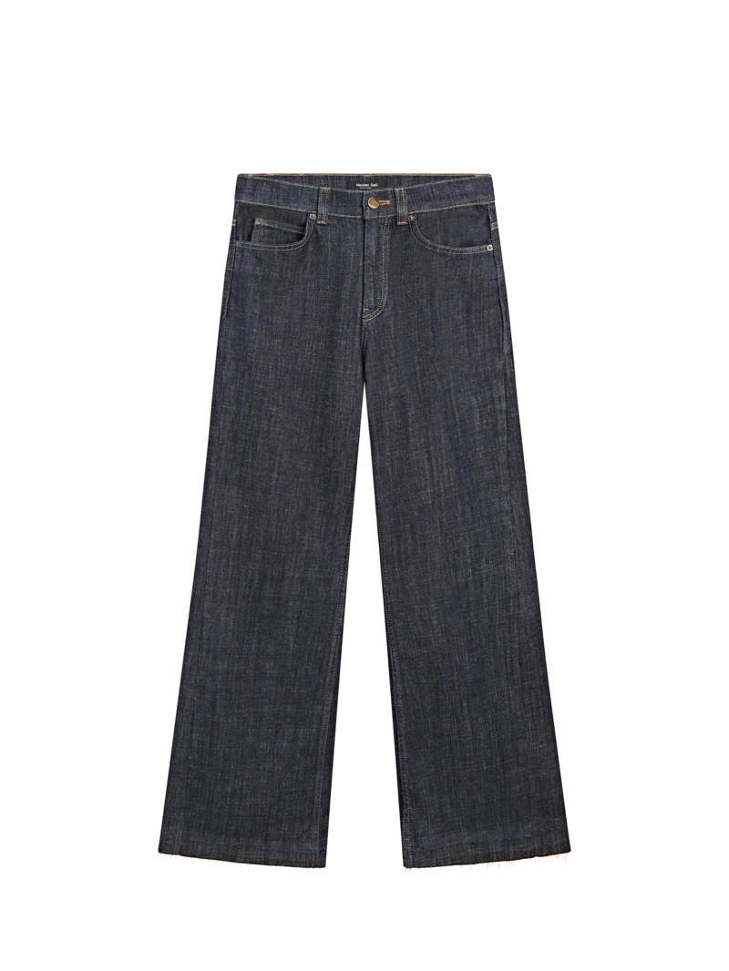 Джинсы с высокой посадкой и расклешенными брючинами