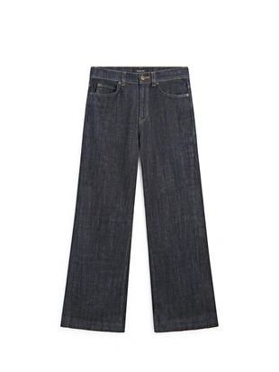 Джинсы с высокой посадкой и расклешенными брючинами- Заказать в России