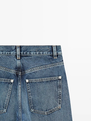 Джинсы-палаццо с высокой талией- Заказать в России