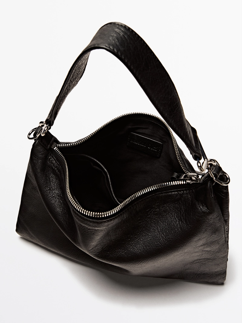 Сумка из мягкой кожи с отделениями