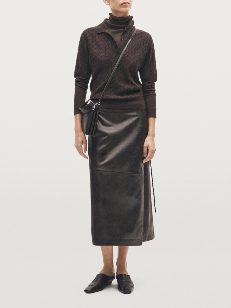 Сумка из мягкой кожи с отделениями