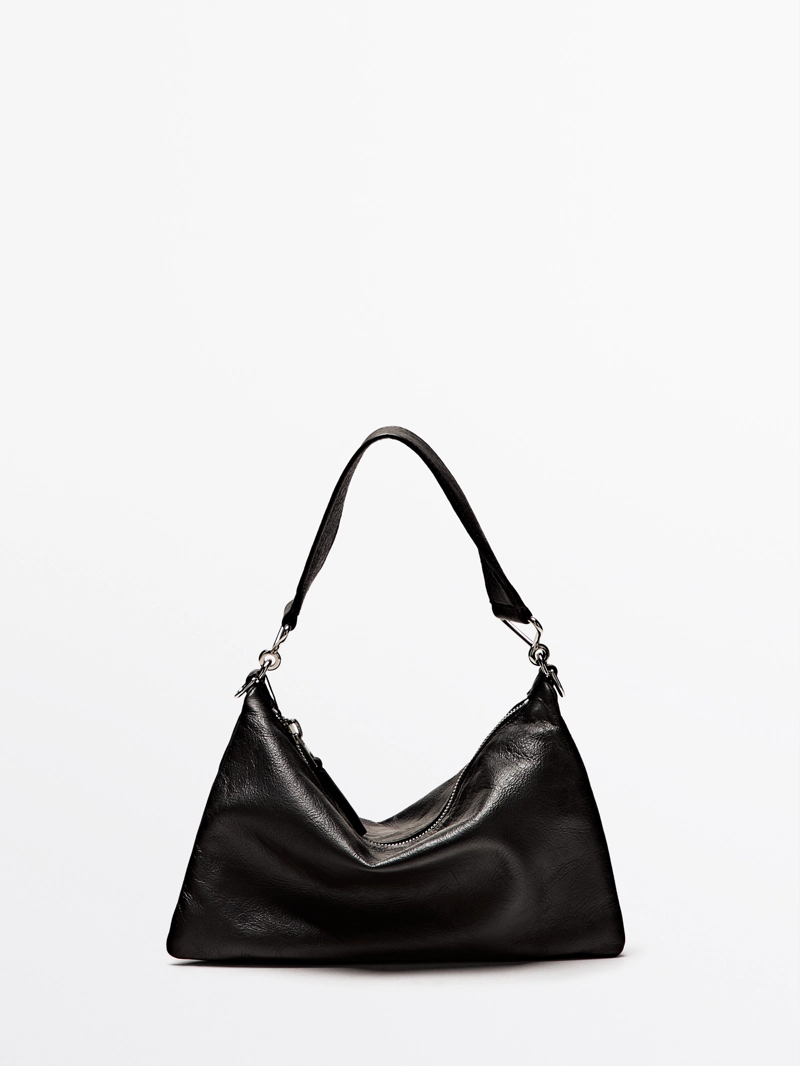 Сумка из мягкой кожи с отделениями