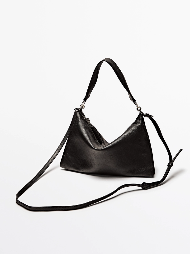 Сумка из мягкой кожи с отделениями