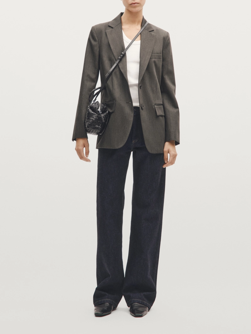 Сумка маленькая женская из плетеной кожи нубук