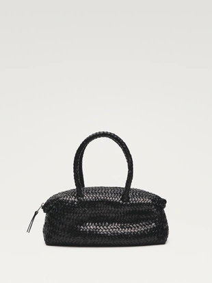 Сумка маленькая женская из плетеной кожи нубук- Заказать в России