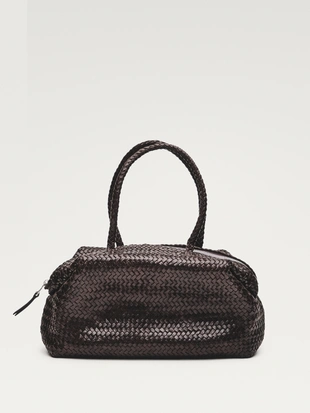 Сумка-сатчел из плетеной натуральной кожи- Заказать в России