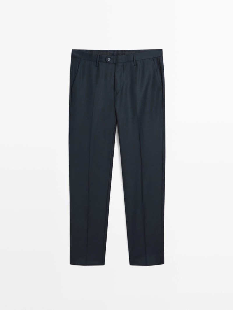 Брюки костюмные с микрофактурным плетением