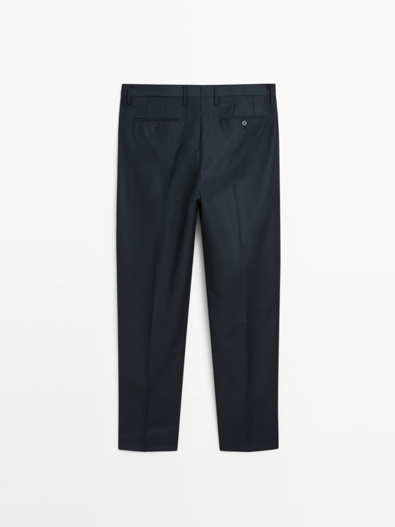 Брюки костюмные с микрофактурным плетением