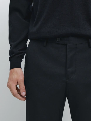 Брюки костюмные с микрофактурным плетением- Заказать в России