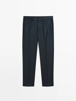 Брюки костюмные с микрофактурным плетением- Заказать в России