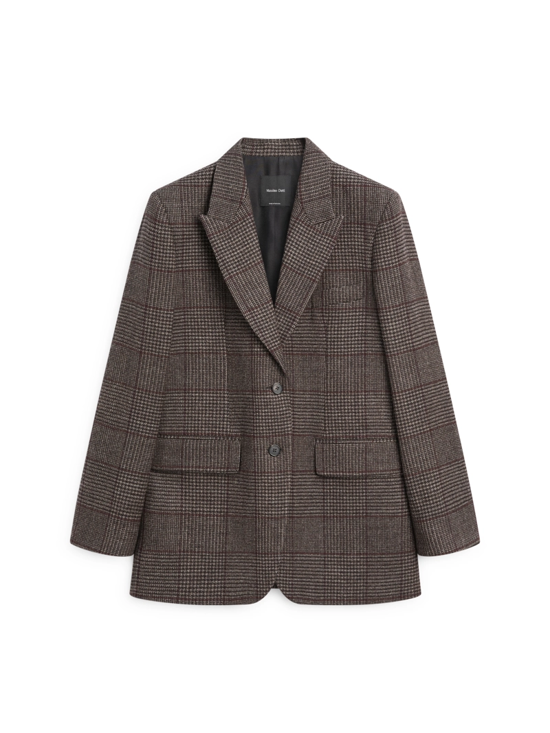 Шерстяной пиджак в клетку