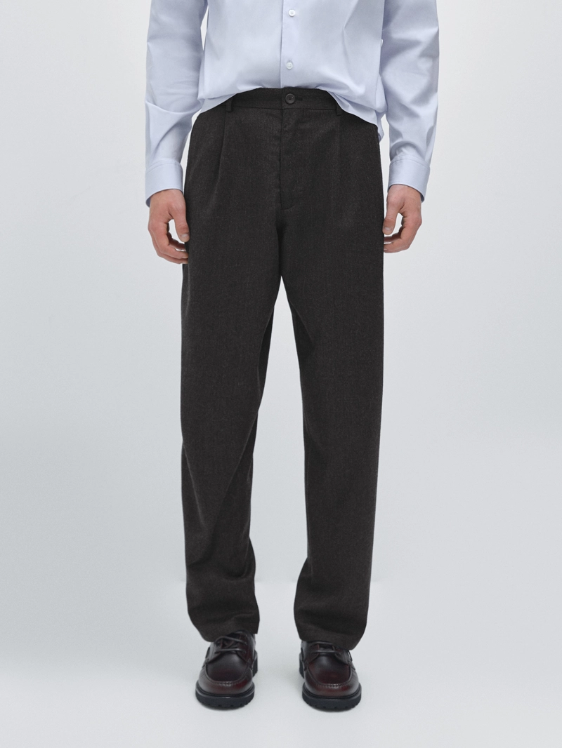 Брюки прямого кроя в клетку