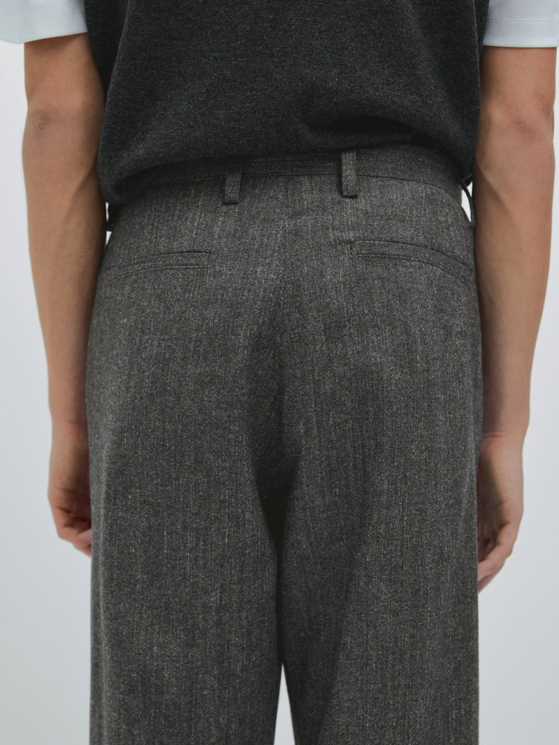 Брюки прямого кроя из шерстяной смеси